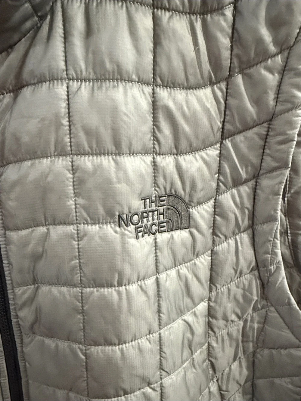 The North Face Silver Quilted Insulated Vest